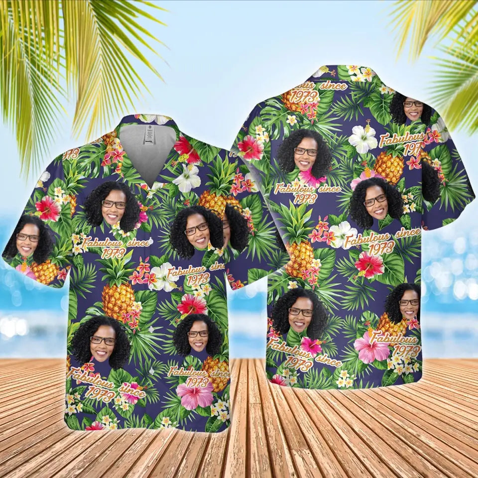 Custom Birthday Hawaiian Shirts, Turning 50 Hawaiian Shirt, Gifts For Women Turning 50, 50 And Fabulous Hawaiian Shirt