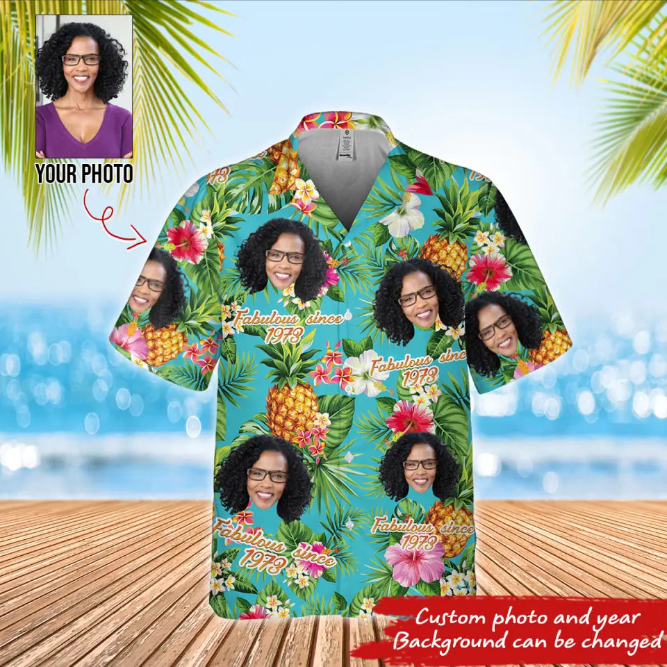 Custom Birthday Hawaiian Shirts, Turning 50 Hawaiian Shirt, Gifts For Women Turning 50, 50 And Fabulous Hawaiian Shirt