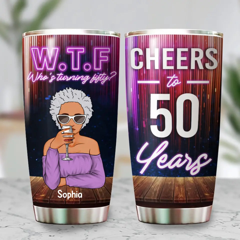 Personalized Tumbler - 50th Birthday Tumbler, Personalized 50th Birthday Gifts, 50th Gift Ideas For Her