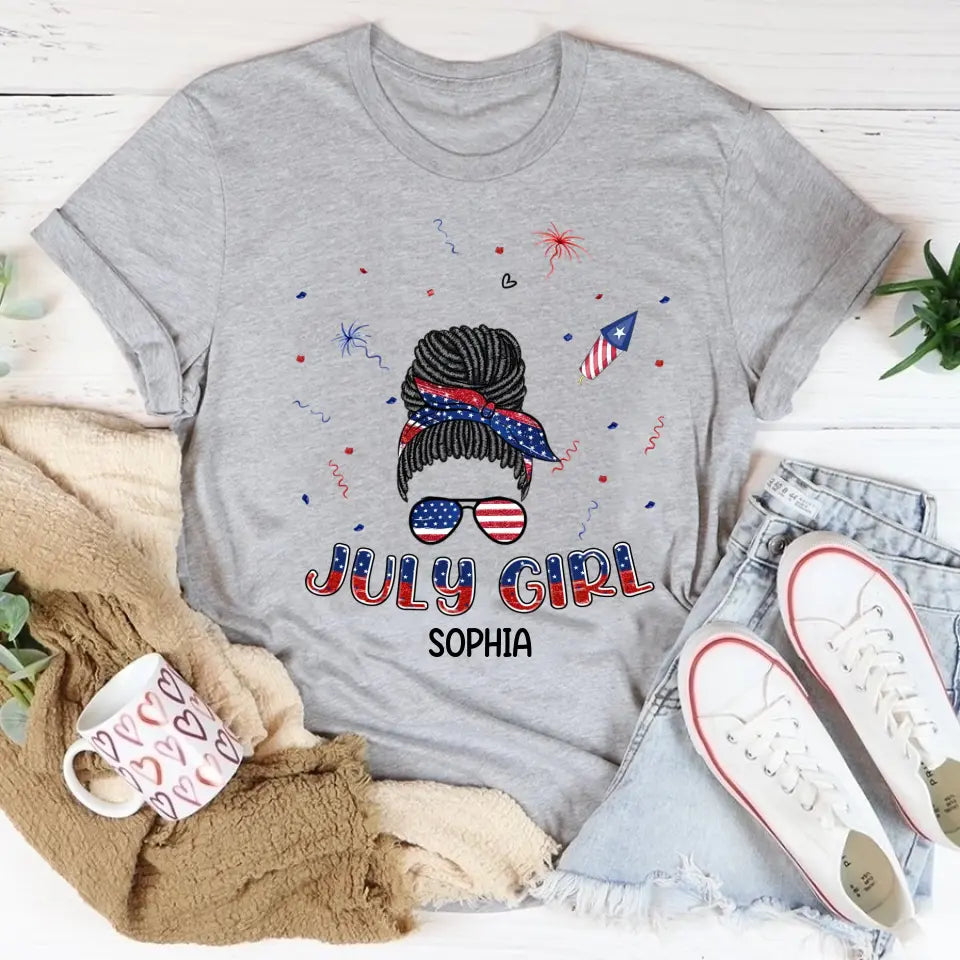 July Birthday Shirt, Custom Birthday Shirt, Queens Born In July, July Birthday Shirts For Woman, July Birthday Gifts, Happy Independence Day T-Shirt