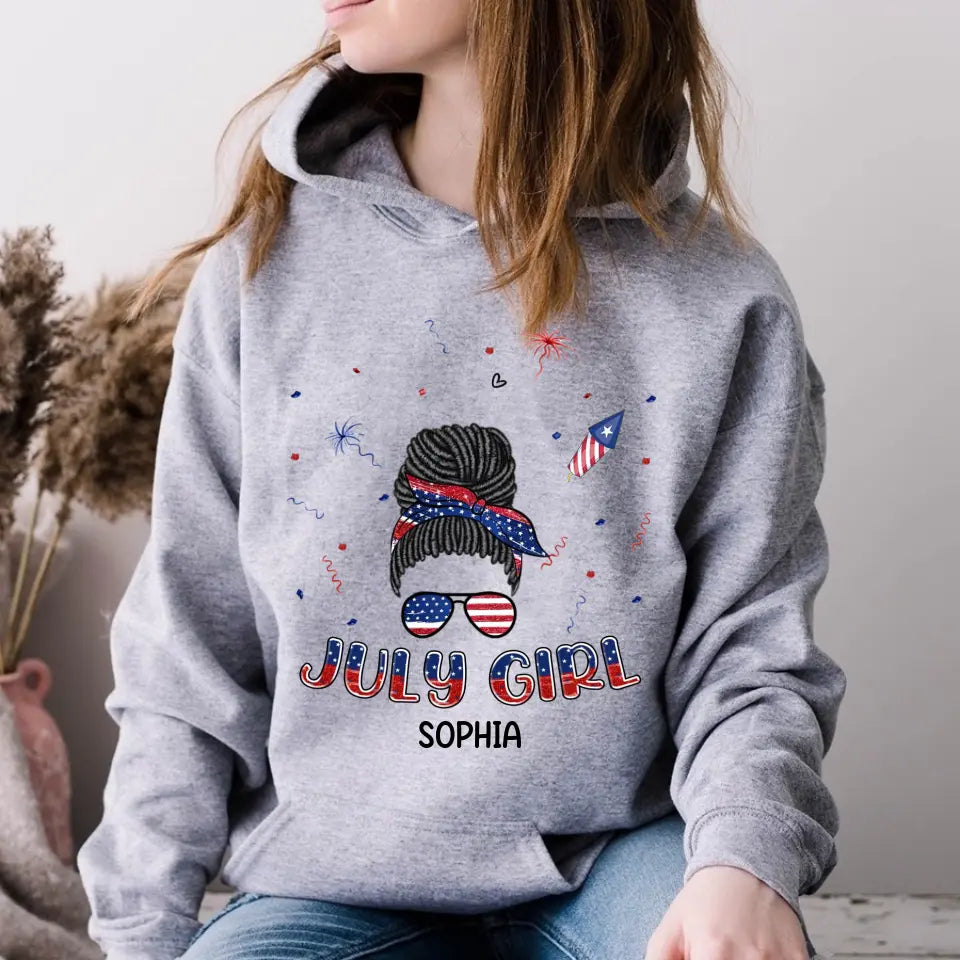 July Birthday Shirt, Custom Birthday Shirt, Queens Born In July, July Birthday Shirts For Woman, July Birthday Gifts, Happy Independence Day T-Shirt