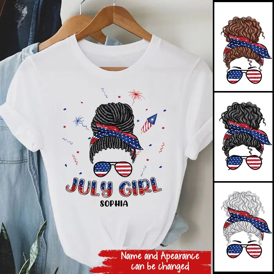 July Birthday Shirt, Custom Birthday Shirt, Queens Born In July, July Birthday Shirts For Woman, July Birthday Gifts, Happy Independence Day T-Shirt