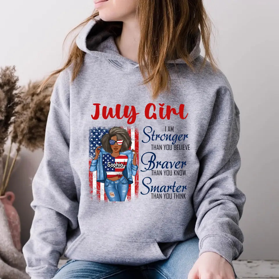 July Birthday Shirt, Custom Birthday Shirt, Queens Born In July, July Birthday Shirts For Woman, July Birthday Gifts, Happy Independence Day T-Shirt