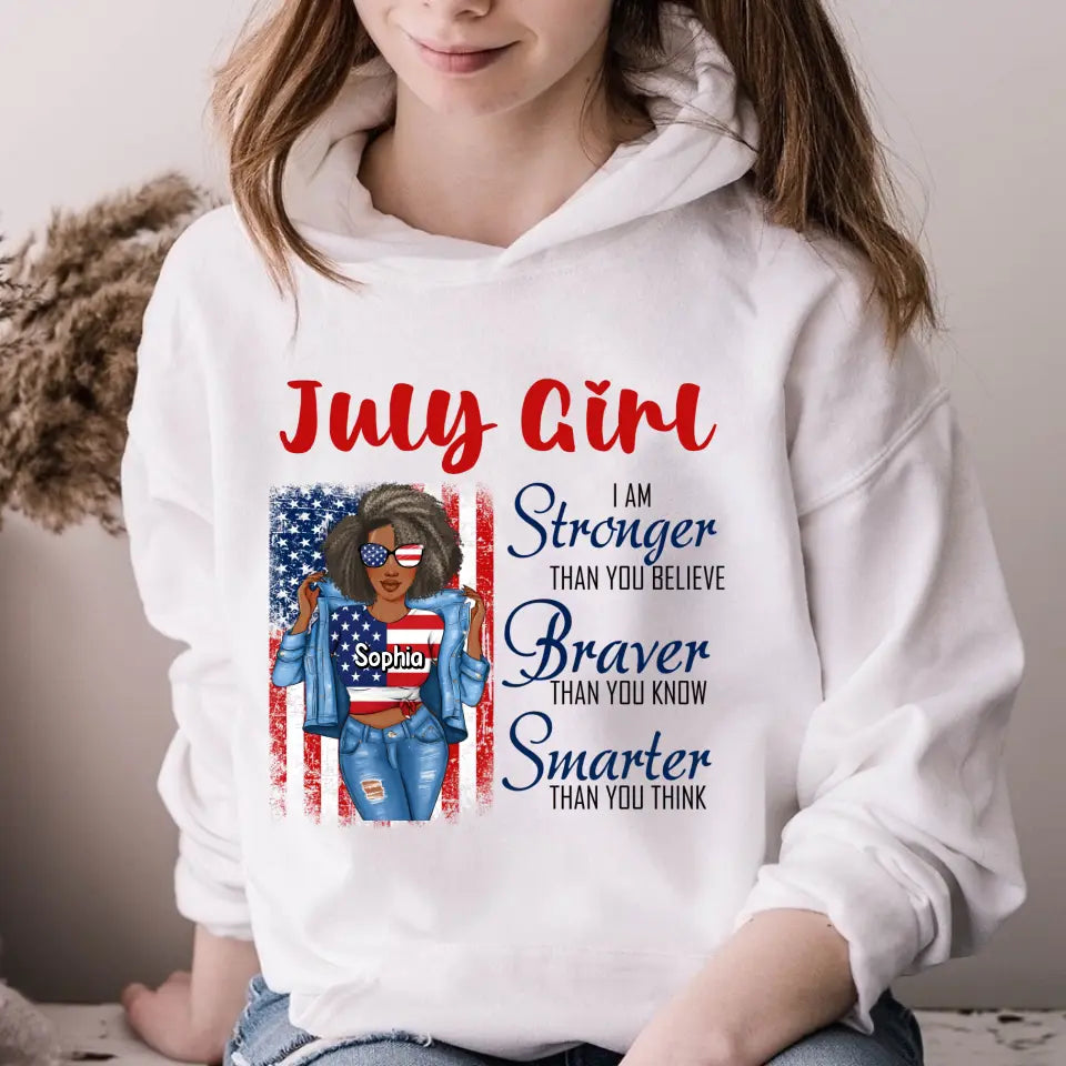 July Birthday Shirt, Custom Birthday Shirt, Queens Born In July, July Birthday Shirts For Woman, July Birthday Gifts, Happy Independence Day T-Shirt