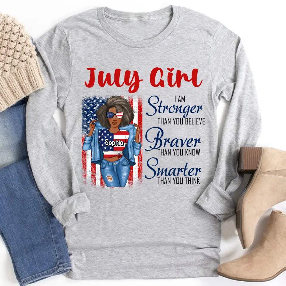July Birthday Shirt, Custom Birthday Shirt, Queens Born In July, July Birthday Shirts For Woman, July Birthday Gifts, Happy Independence Day T-Shirt