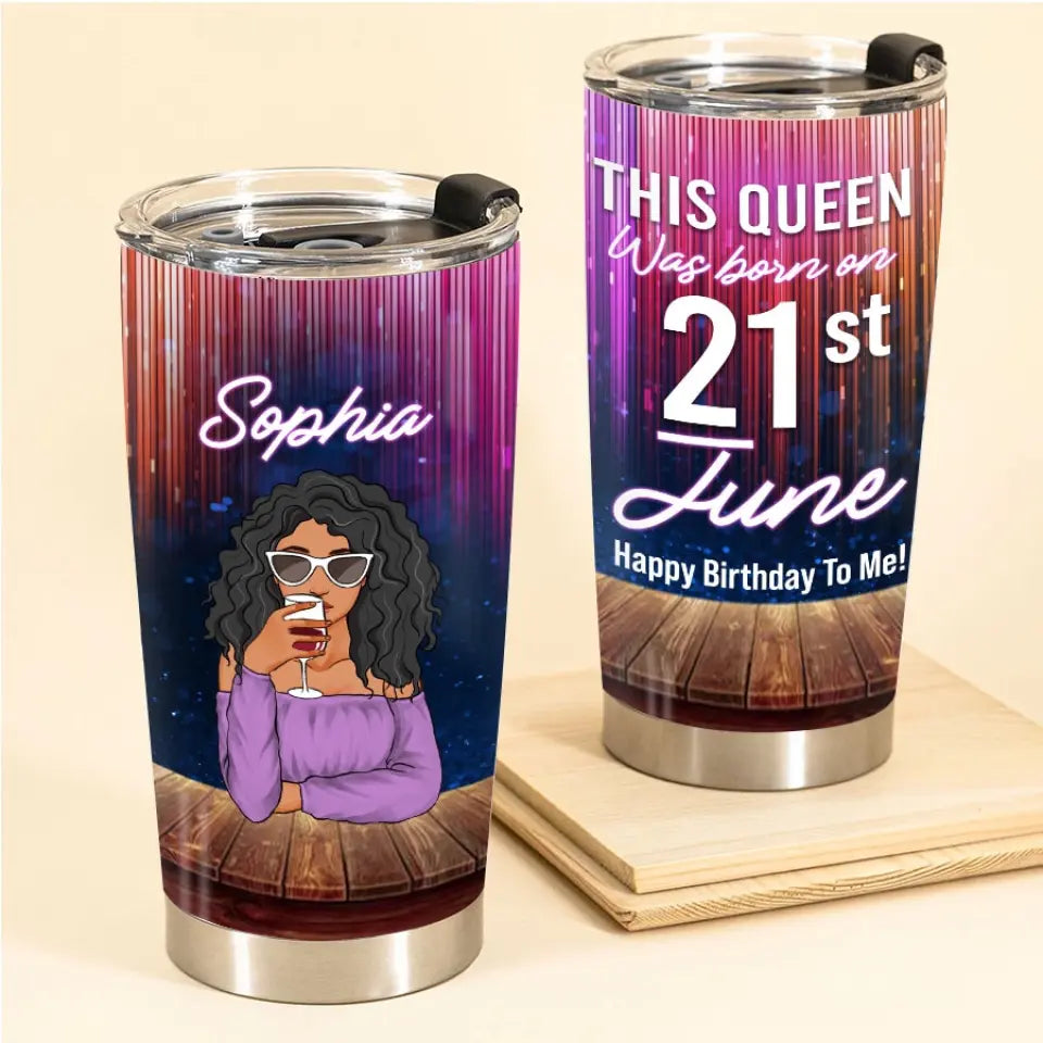 Personalized Tumbler - Birthday Gift For June Queen, June birthday gifts, June Birthday Gift Idea For Her