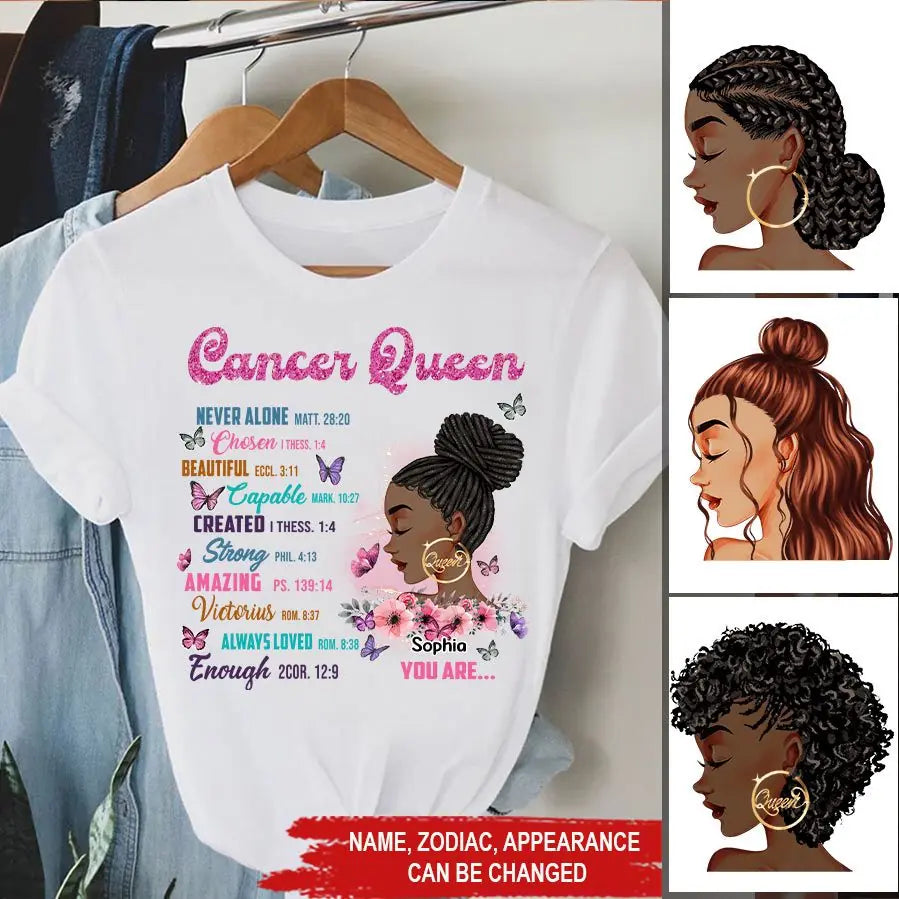 Custom Birthday Shirt, Cancer Zodiac t shirt, Cancer Birthday shirt, Cancer t shirts for ladies, Cancer queen t shirt, Cancer Queen Birthday shirt