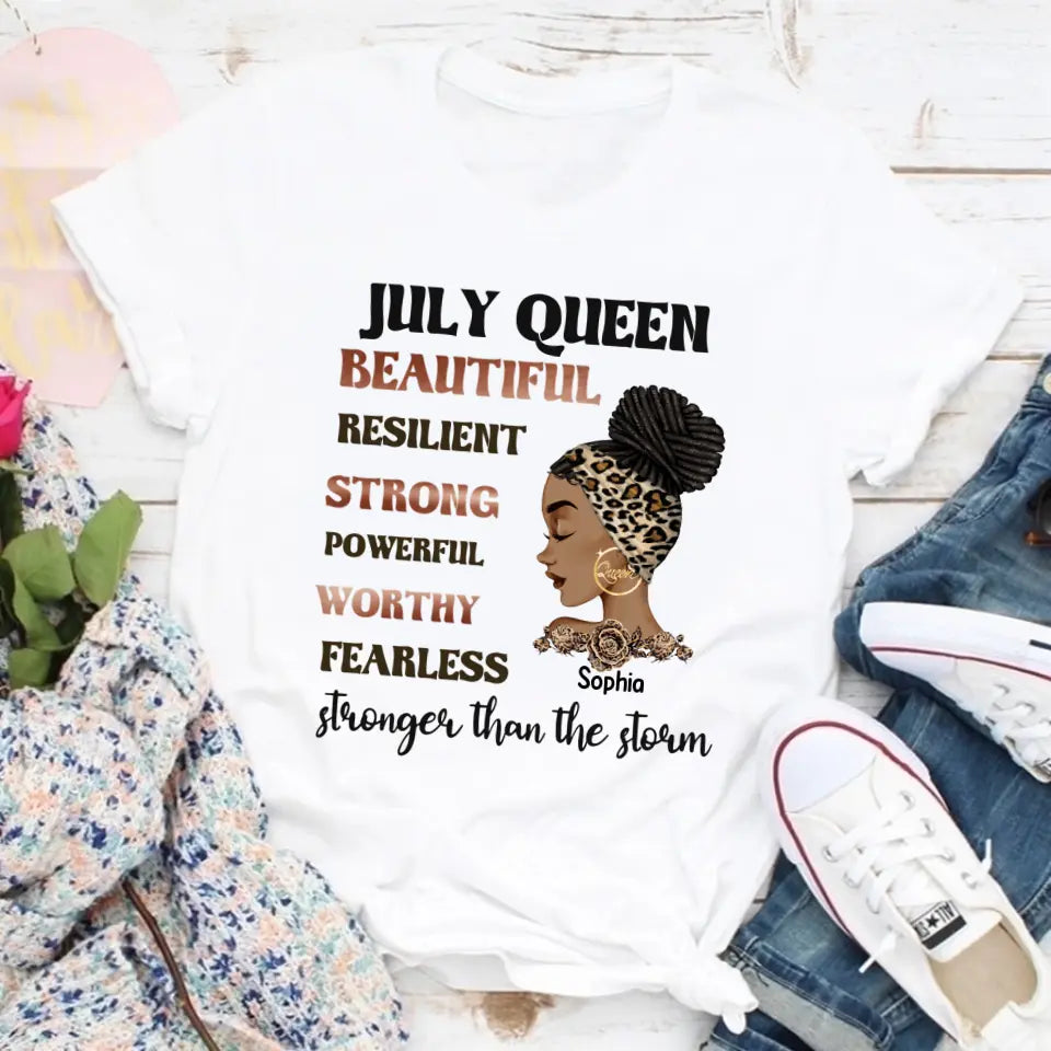 July Birthday Shirt, Custom Birthday Shirt, Queens Are Born In July, July Birthday Shirts For Woman, July Birthday Gifts