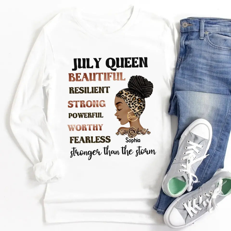 July Birthday Shirt, Custom Birthday Shirt, Queens Are Born In July, July Birthday Shirts For Woman, July Birthday Gifts