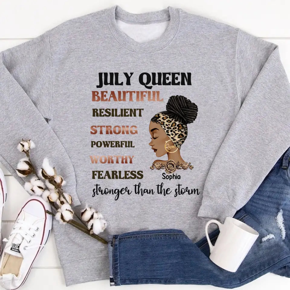 July Birthday Shirt, Custom Birthday Shirt, Queens Are Born In July, July Birthday Shirts For Woman, July Birthday Gifts