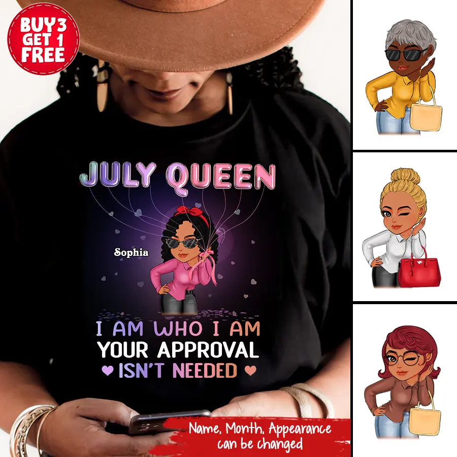 July Birthday Shirt, Custom Birthday Shirt, Queens Born In July, July Birthday Shirts For Woman