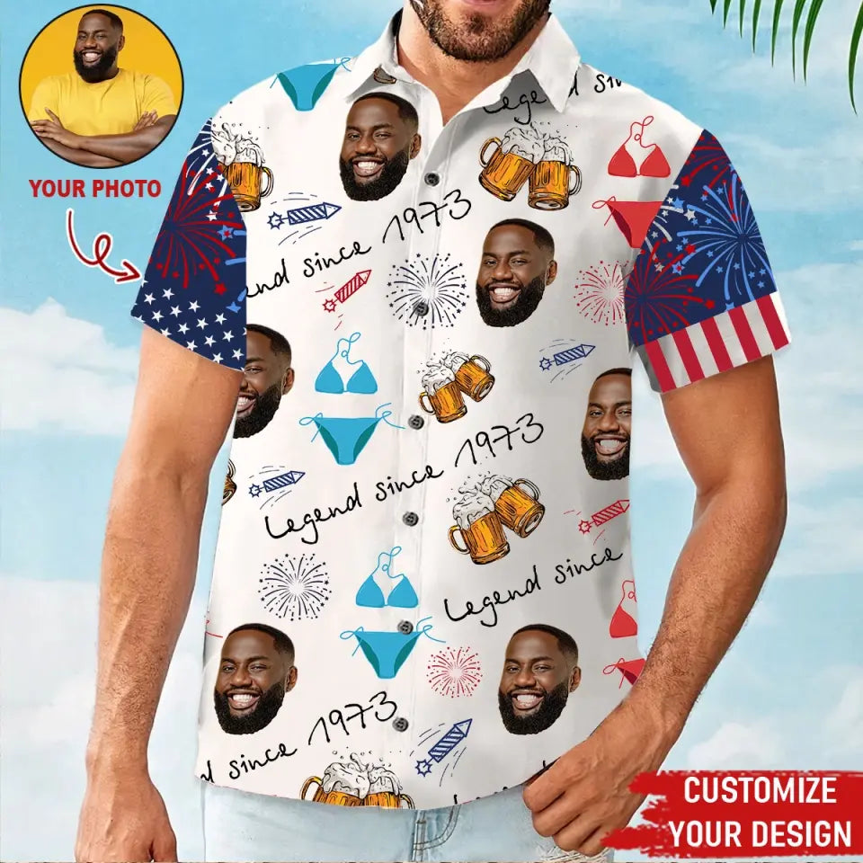 50th Birthday Hawaiian Shirts, Custom Birthday Hawaiian Shirts, Turning 50 Hawaiian Shirt, Gifts For Man Turning 50