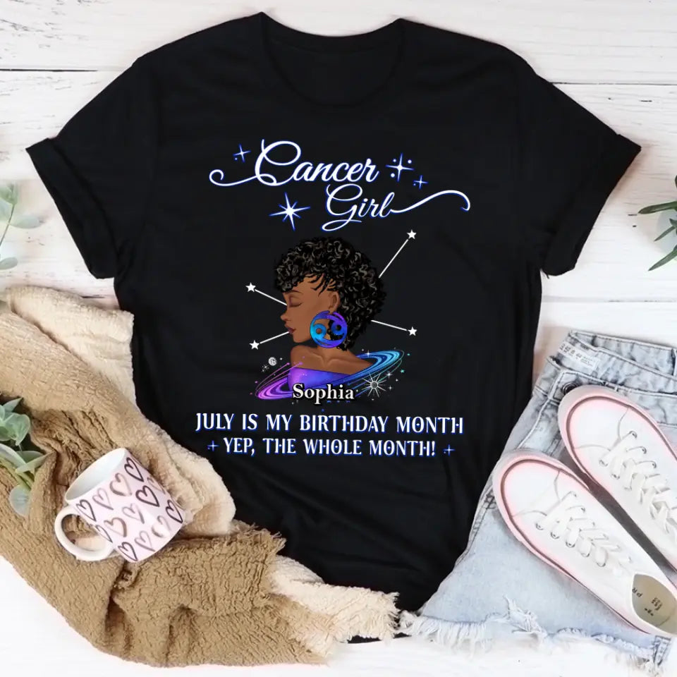 Custom Birthday Shirt, Cancer Zodiac T Shirt, Cancer Birthday Shirt, Cancer T Shirts For Ladies, Cancer Queen T Shirt