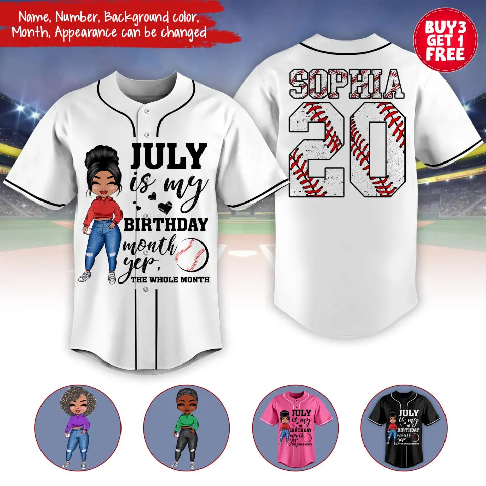 BaseBall Jersey, Custom Birthday Shirt, Queens Born In July, July Birthday Shirts For Woman, Baseball Lover