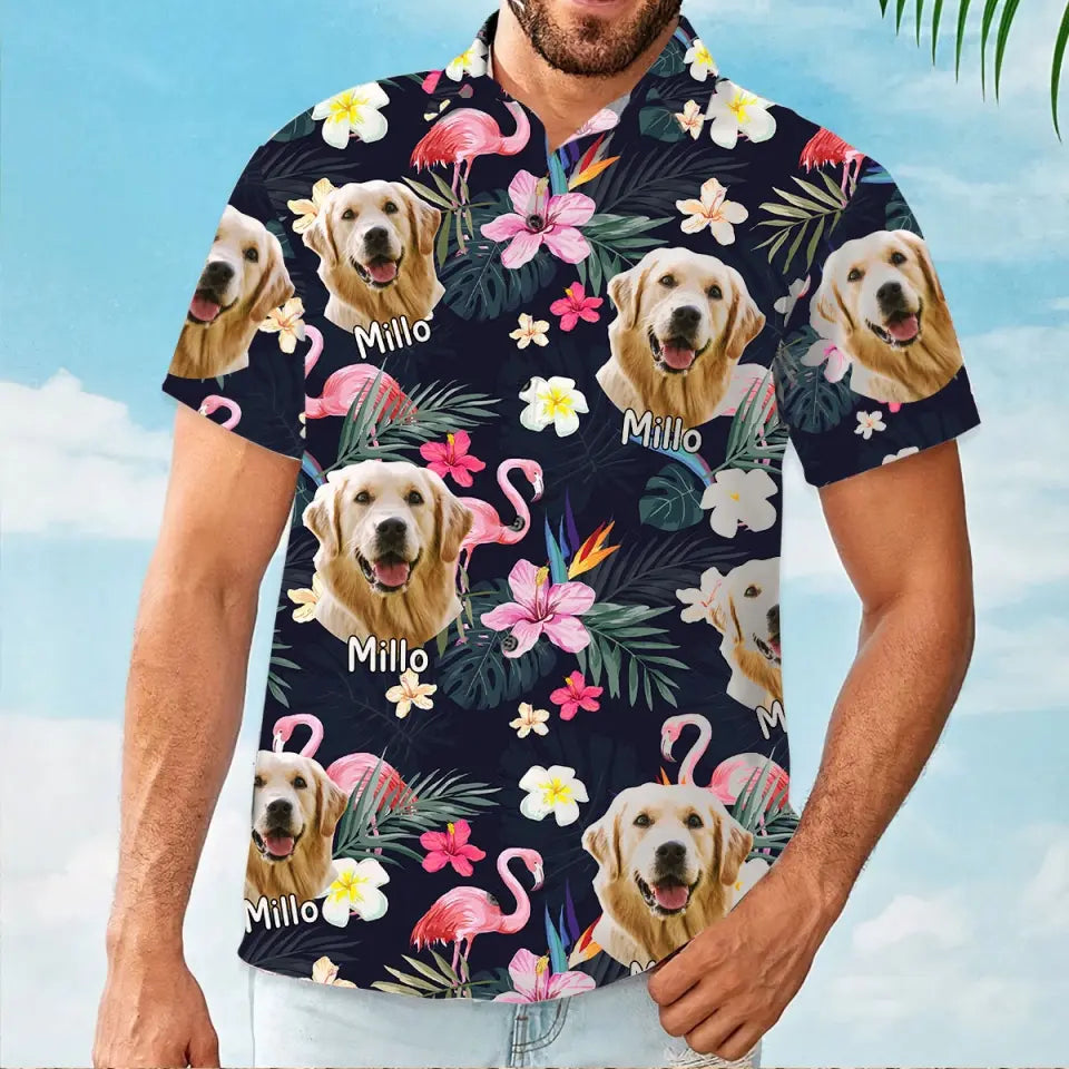 Golden Retriever - Custom Dog Hawaiian Shirt, Dog Face Hawaiian Hhirt, Gift For Dog Lover, Dog Mom Dad Hawaiian