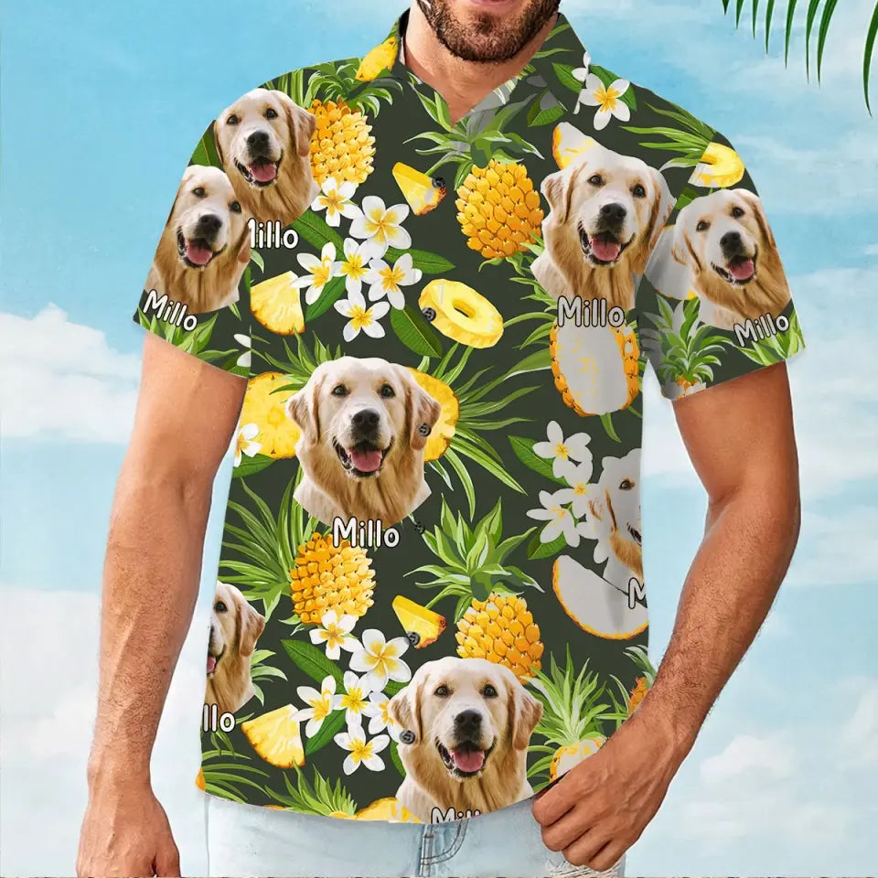 Golden Retriever - Custom Dog Hawaiian Shirt, Dog Face Hawaiian Hhirt, Gift For Dog Lover, Dog Mom Dad Hawaiian