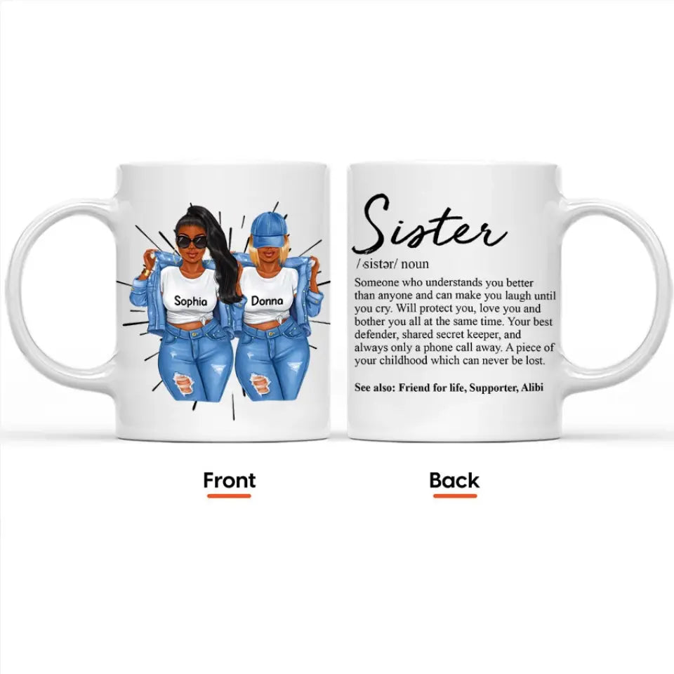 Personalized Gift for Besties, Custom Mugs for Sisters, Birthday, Loving, Funny Gift For Sisters, Sistas, Besties, Soul Sisters