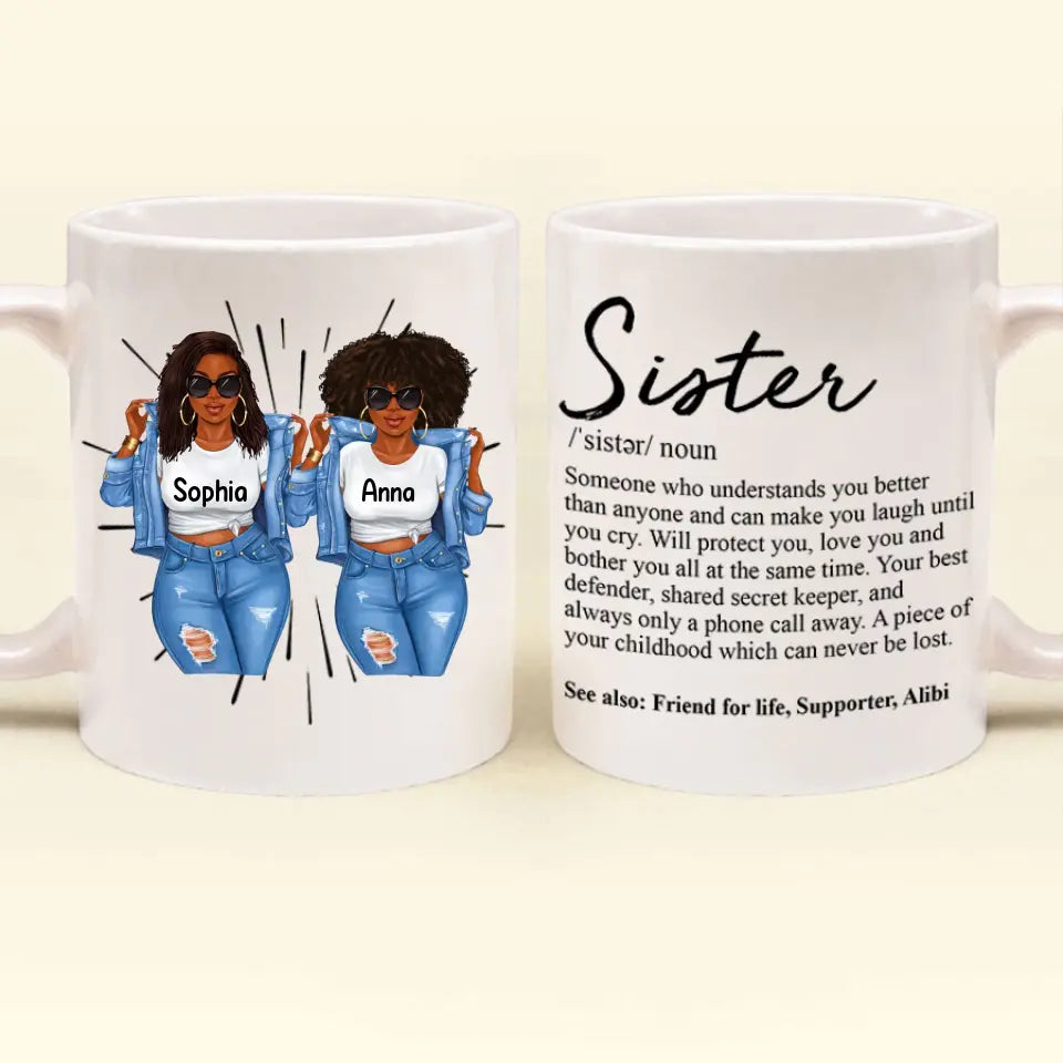 Personalized Gift for Besties, Custom Mugs for Sisters, Birthday, Loving, Funny Gift For Sisters, Sistas, Besties, Soul Sisters