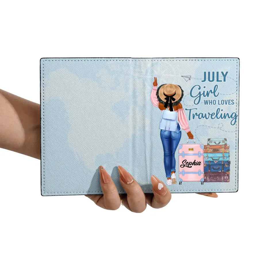 Personalized Passport Cover, customized gifts for July Girls, Living my best life, Best Gift For Friend, July  Girls