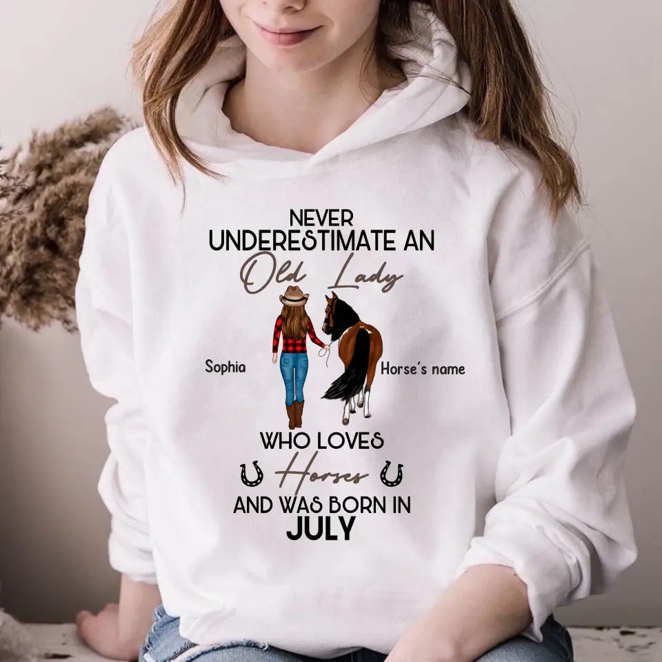 Custom Birthday Shirt, July Birthday Gifts for For Horse Mom, Horse Lover, July Is My Birthday Month, Yep The Whole Month