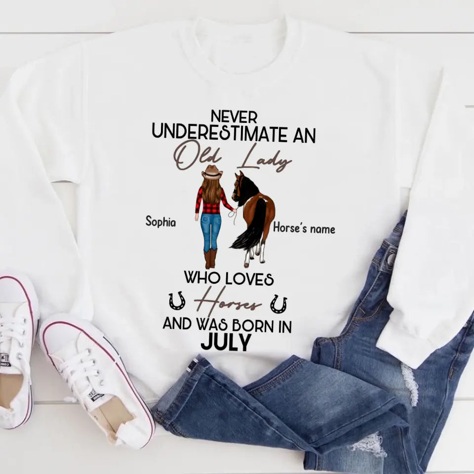 Custom Birthday Shirt, July Birthday Gifts for For Horse Mom, Horse Lover, July Is My Birthday Month, Yep The Whole Month