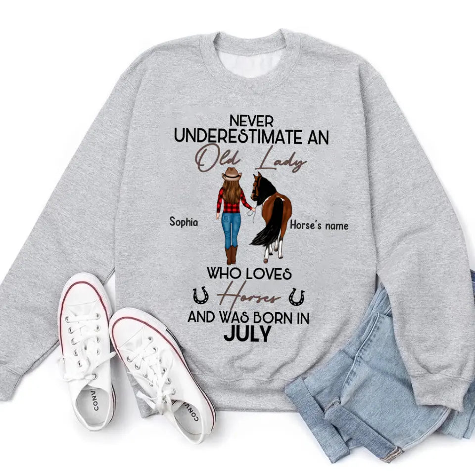 Custom Birthday Shirt, July Birthday Gifts for For Horse Mom, Horse Lover, July Is My Birthday Month, Yep The Whole Month