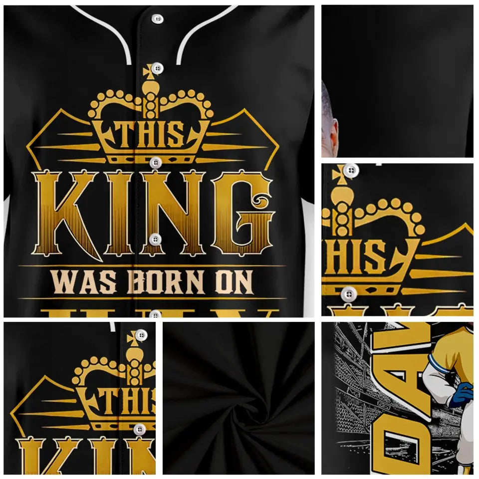 BaseBall Shirt, Custom Birthday Shirt, Kings Born In July, July Birthday Shirts For Man, Baseball Lover