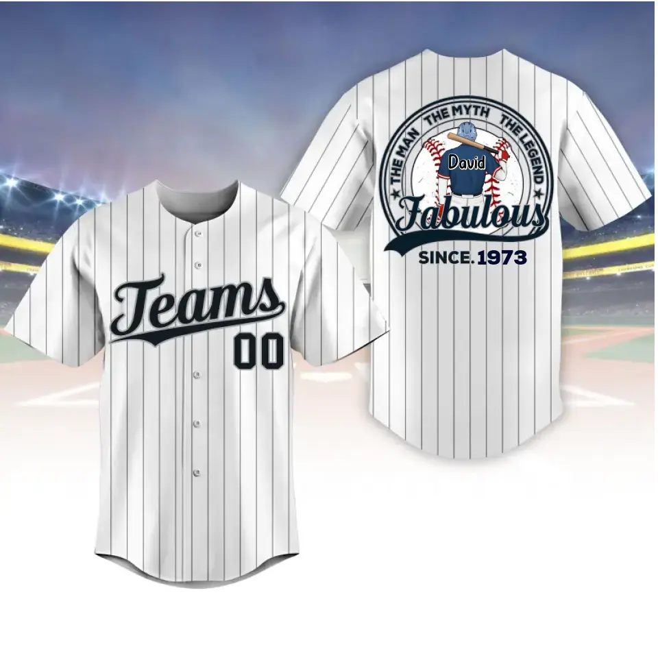 BaseBall Jersey, Custom Birthday Shirt, Turning 50 Shirt, Gifts For Man Turning 50, 50 And Fabulous Shirt, 1973 Baseball Lover
