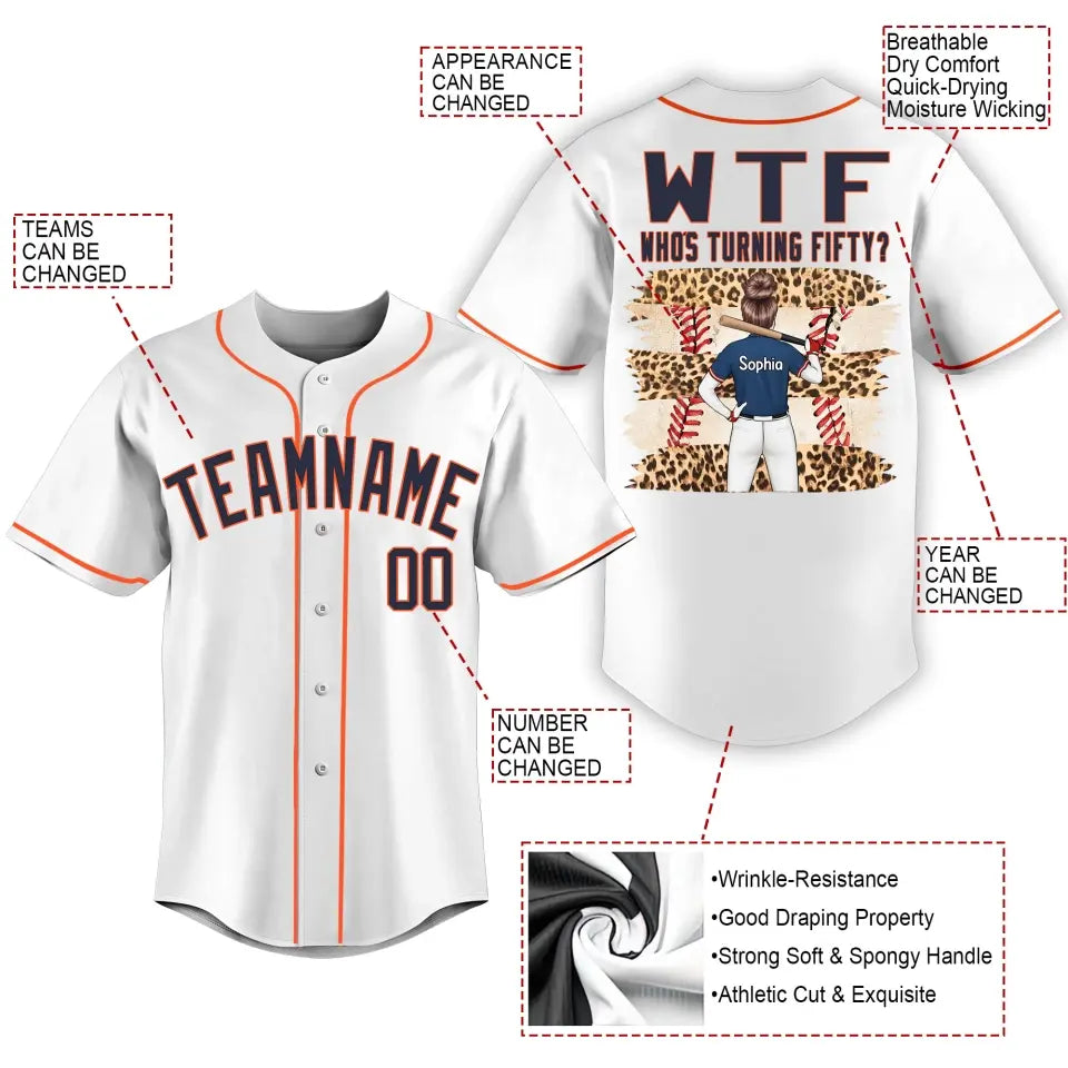 BaseBall Jersey, Custom Birthday Shirt, Turning 50 Shirt, Gifts For Women Turning 50, 50 And Fabulous Shirt, 1973 Baseball Lover