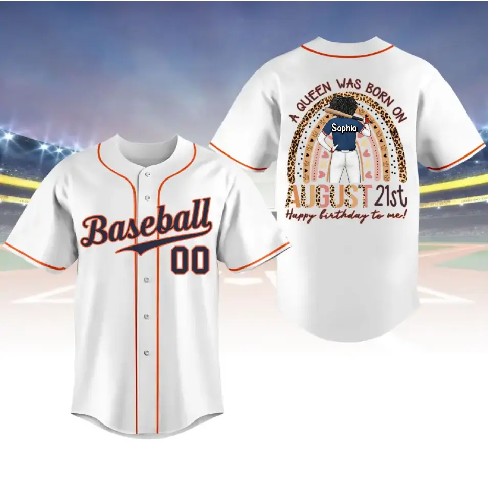 BaseBall Shirt, Custom Birthday Shirt, Queens Born In August, August Birthday Shirts For Woman, Baseball Lover