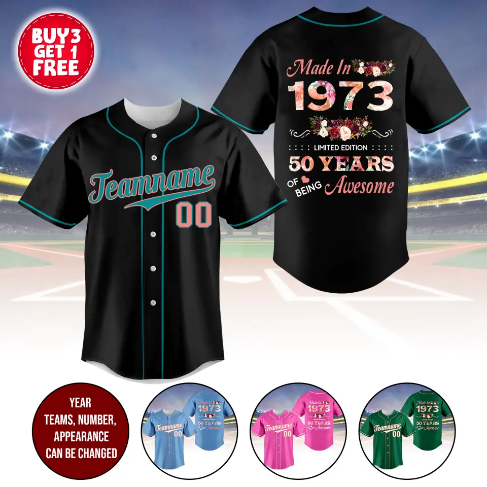 BaseBall Shirt, Custom Birthday Shirt, Turning 50 Shirt, Gifts For Women Turning 50, 50 And Fabulous Shirt, 1973 Baseball Lover