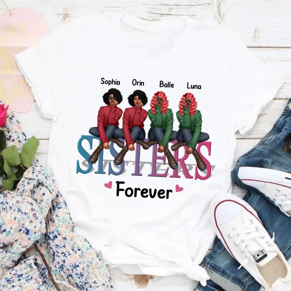 Personalized T Shirt, Sister Shirt, Gifts For Best Friends, Best Friend Shirts, Big Sister Shirt, Friend Shirt, Friends T Shirt Women