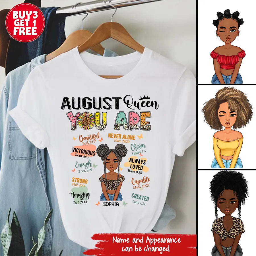 August Birthday Shirt, Custom Birthday Shirt, Queens Are Born In August, August Birthday Shirts For Woman, August Birthday Gifts