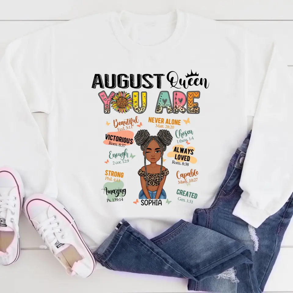 August Birthday Shirt, Custom Birthday Shirt, Queens Are Born In August, August Birthday Shirts For Woman, August Birthday Gifts
