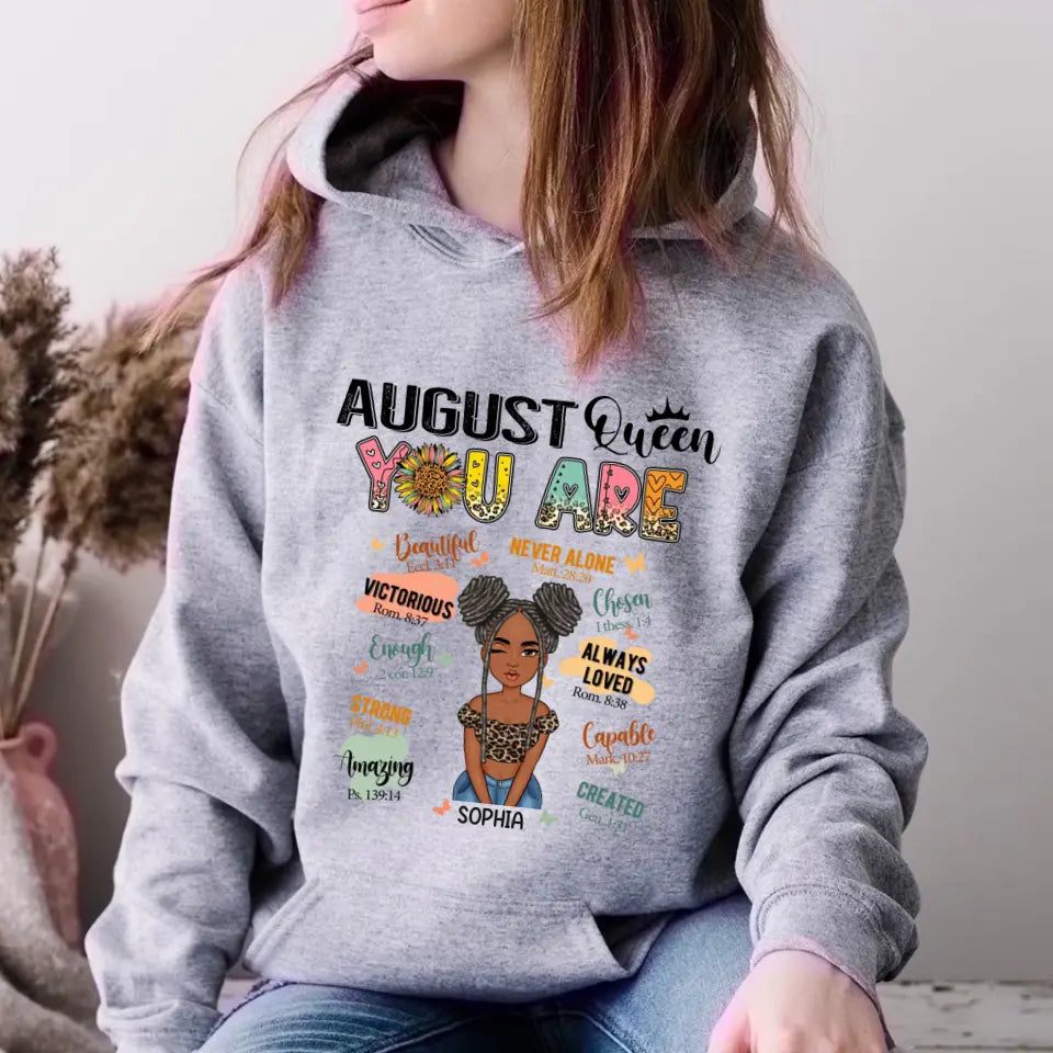 August Birthday Shirt, Custom Birthday Shirt, Queens Are Born In August, August Birthday Shirts For Woman, August Birthday Gifts