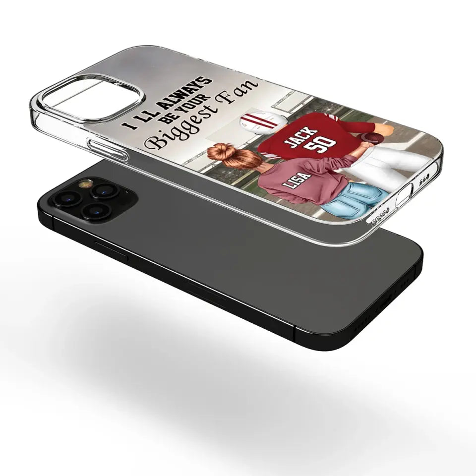 Gift For Couple, I'll Be Always Your Biggest Fan Phone Case, Couple Phone Case, Personalized Football Phone Case, Football Couple Custom Gift