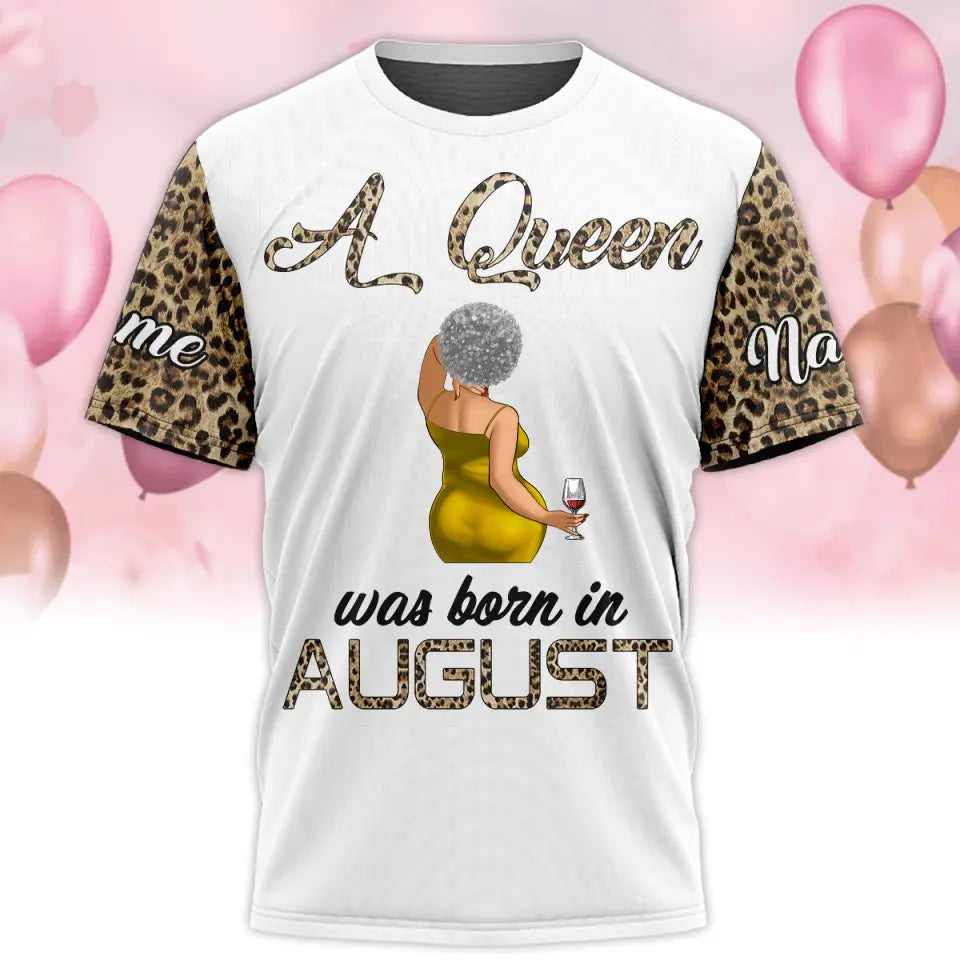 August Birthday Shirt, Custom Birthday Shirt, Queens Are Born In August, August Birthday Shirts For Woman