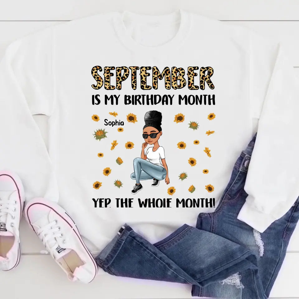 September Birthday Shirt, Custom Birthday Shirt, Queens Are Born In September, September Birthday Shirts For Woman