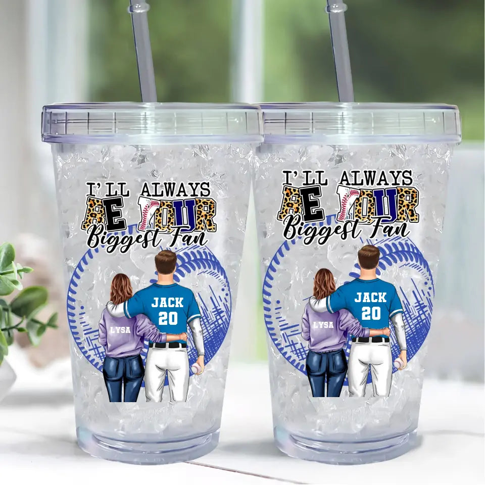 Personalized Tumblers,  I&#39;ll Be Always Your Biggest Tumbler, Couple Tumbler, Personalized Baseball Tumbler, Baseball Couple Custom Gift