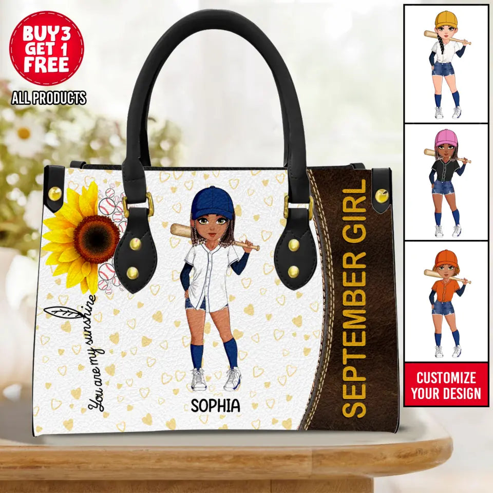 Personalized Leather Bag - Birthday, Handbag personalized, Custom Birthday Gift, Queens are Born In September