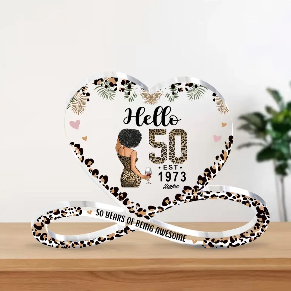 Personalized Custom Shaped Acrylic Plaque - Personalized 50th Birthday Gifts, 50th Gift Ideas For Her