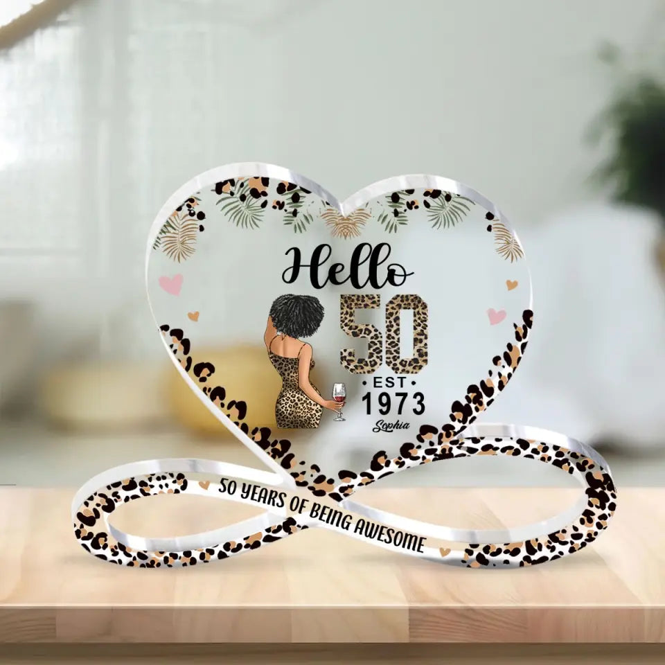 Personalized Custom Shaped Acrylic Plaque - Personalized 50th Birthday Gifts, 50th Gift Ideas For Her