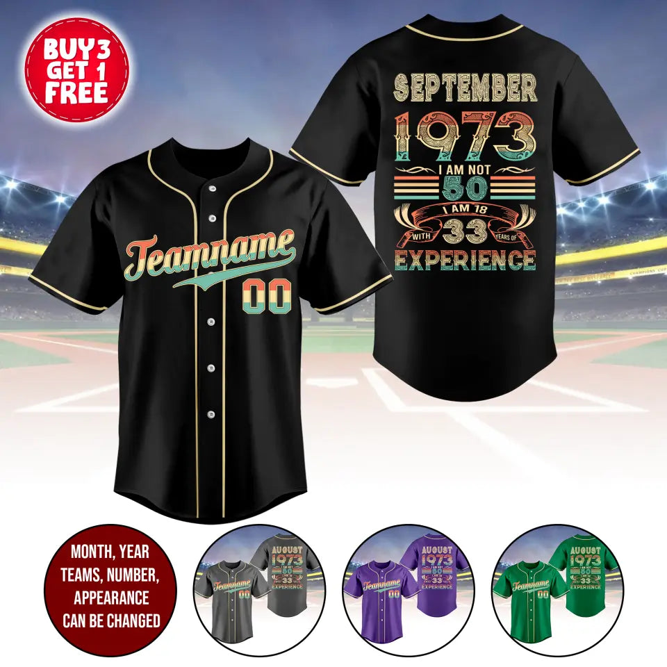BaseBall Shirt, Custom Birthday Shirt, Turning 50 Shirt, Gifts For Man Turning 50, 50 And Fabulous Shirt, 1973 Baseball Lover