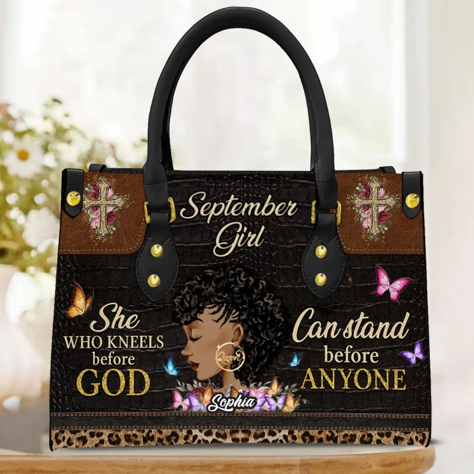 Personalized Leather Bag - Birthday, Handbag personalized, Custom Birthday Gift, Queens are Born In September