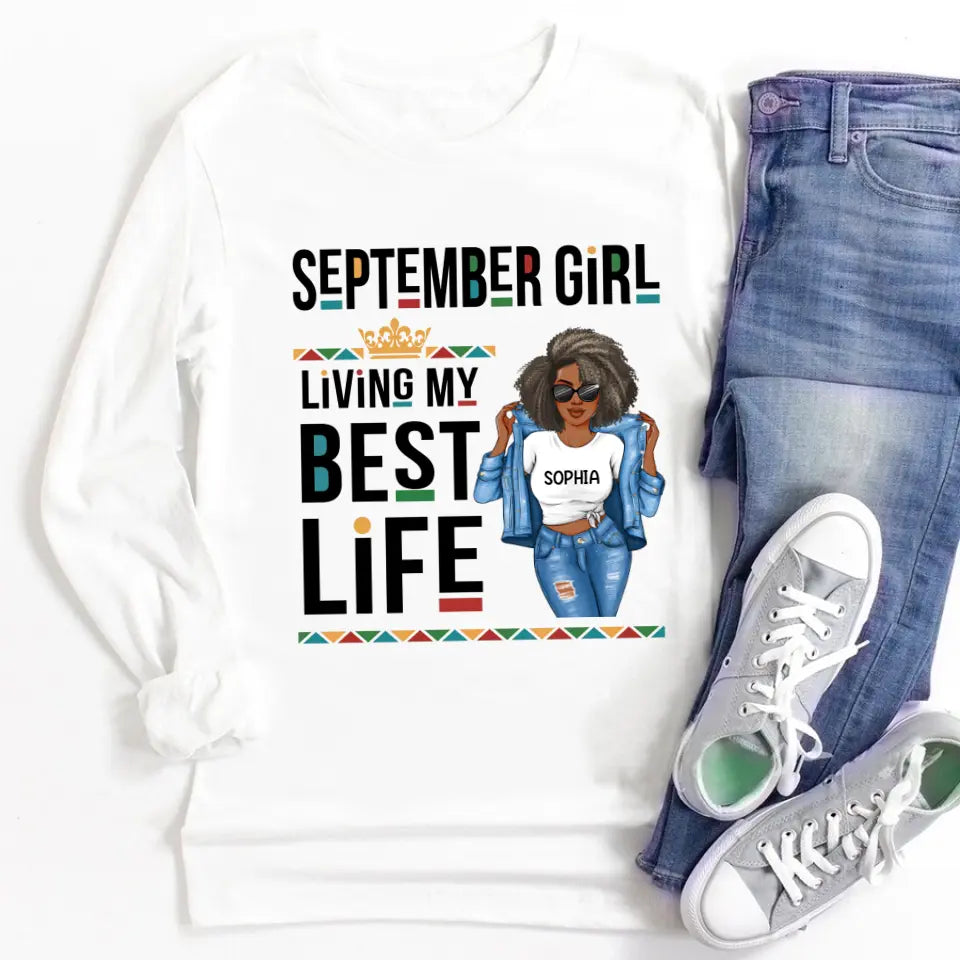 September Birthday Shirt, Custom Birthday Shirt, Queens Are Born In September, September Birthday Shirts For Woman, September Birthday Gifts