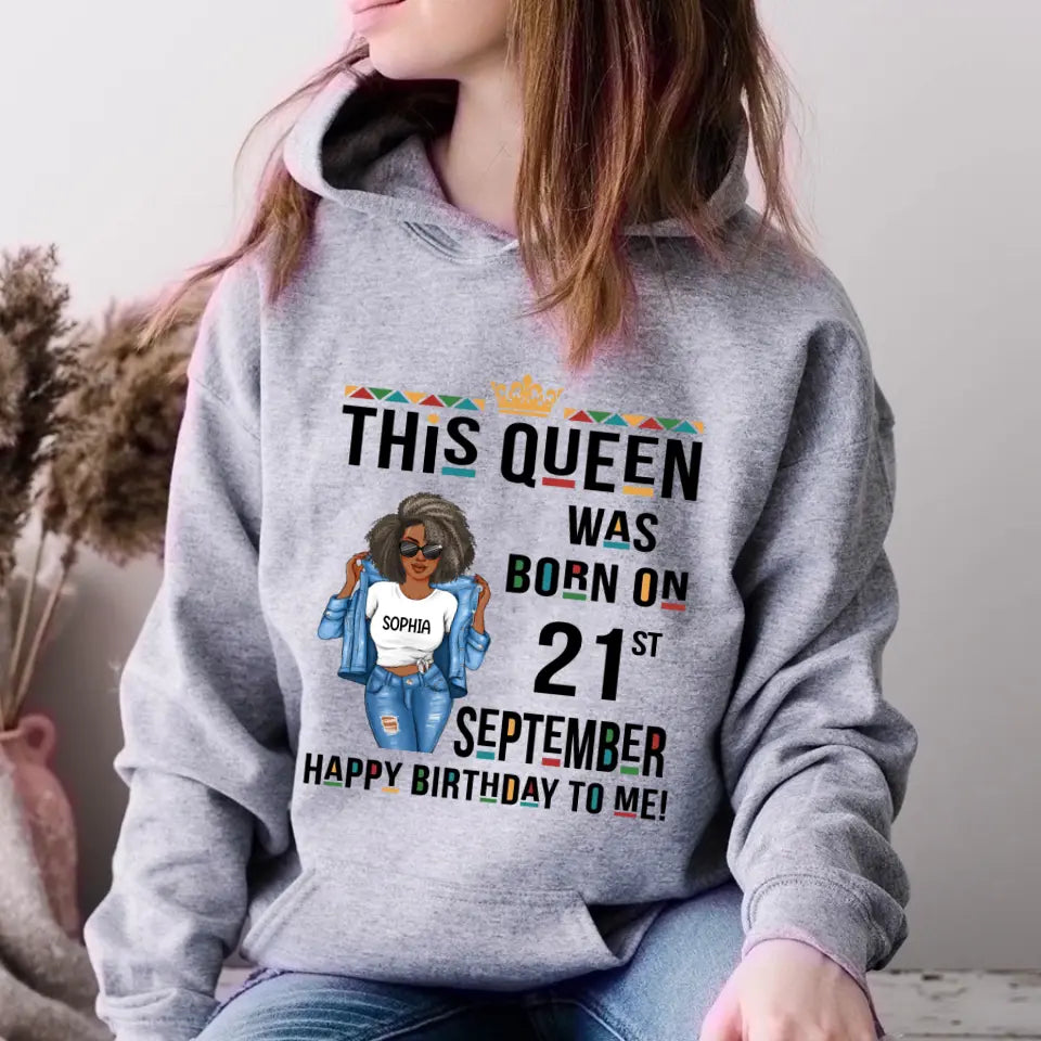 September Birthday Shirt, Custom Birthday Shirt, Queens Are Born In September Birthday Shirts For Woman