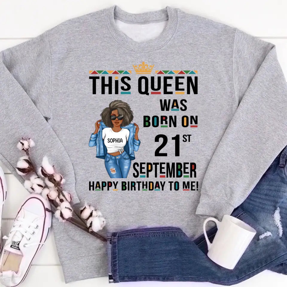 September Birthday Shirt, Custom Birthday Shirt, Queens Are Born In September Birthday Shirts For Woman