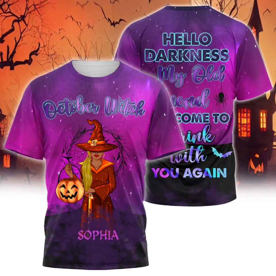 October Birthday Shirt, Custom Birthday Shirt, October Birthday Shirts For Woman , Halloween Shirt