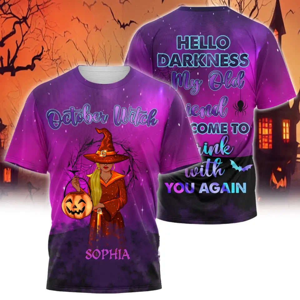 October Birthday Shirt, Custom Birthday Shirt, October Birthday Shirts For Woman , Halloween Shirt