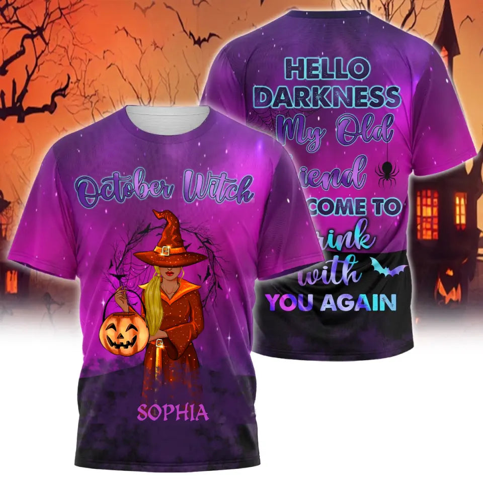 October Birthday Shirt, Custom Birthday Shirt, October Birthday Shirts For Woman , Halloween Shirt